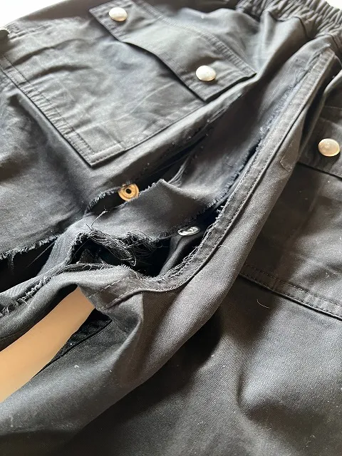 RICK OWENS (リック オウエンス) - 【25AW】デニム バウハウス カーゴパンツ|破れ