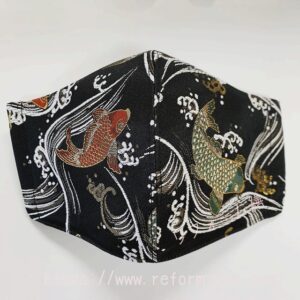 京都西陣織金襴マスク　リフォーム繕オリジナル