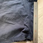 写真：Carharttハーフパンツの裾幅調整と裾上げのお直し/作業前の股下丈