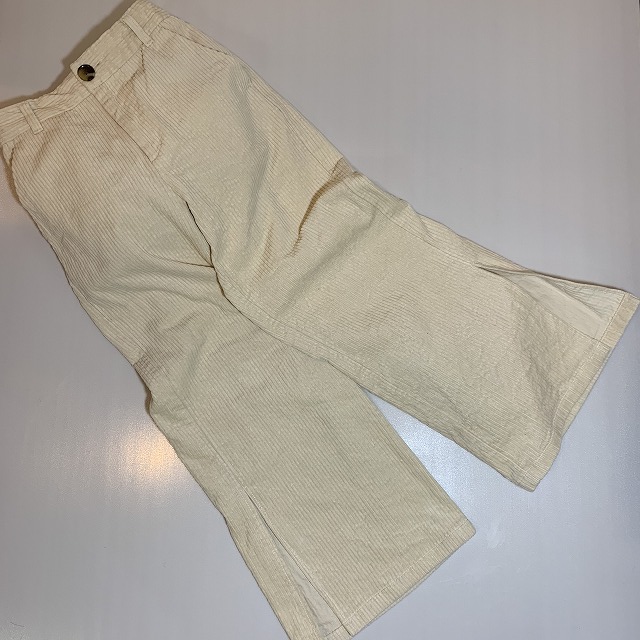 コーデュロイパンツ　スリット加工　　Corduroy pants slit processing　AFTER