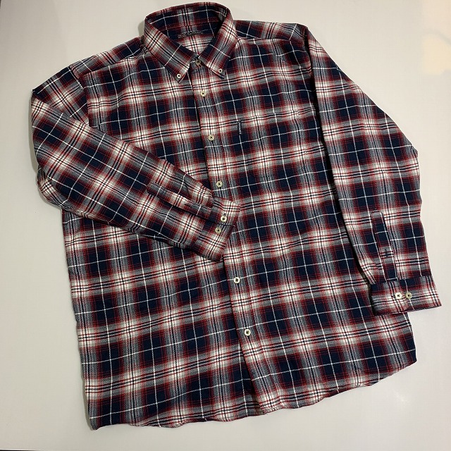 ネルシャツ　着丈詰め　　Flannel shirt length  shorten　BEFORE