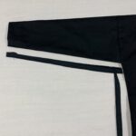 image:だんじり祭用の黒地に赤ラインの法被/鉄砲袖