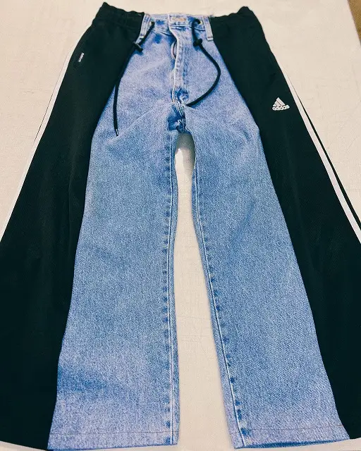 handomade_denim/adidasのリメイクデニム・全体