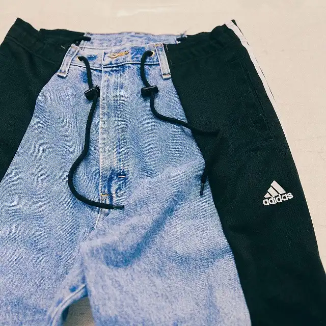 handomade_denim/adidasのリメイクデニム